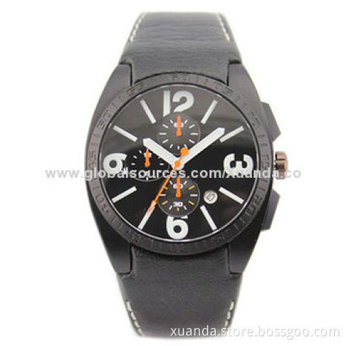 2014 new style classic watches for men, S/S case, leather strap accepted, small quantity
